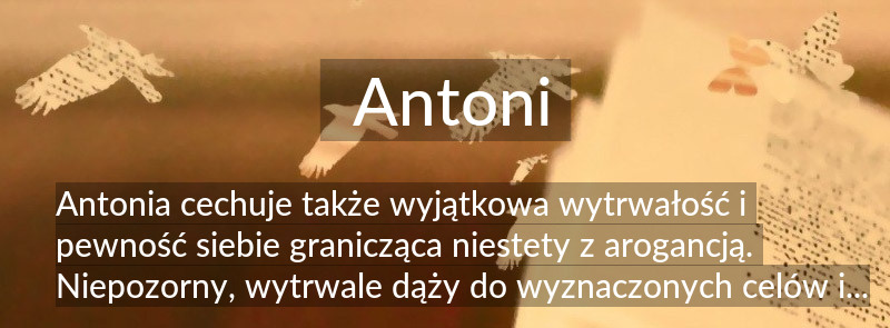 Znaczenie imienia Antoni