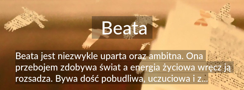Znaczenie imienia Beata