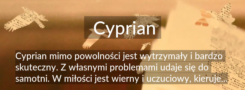 Znaczenie imienia Cyprian