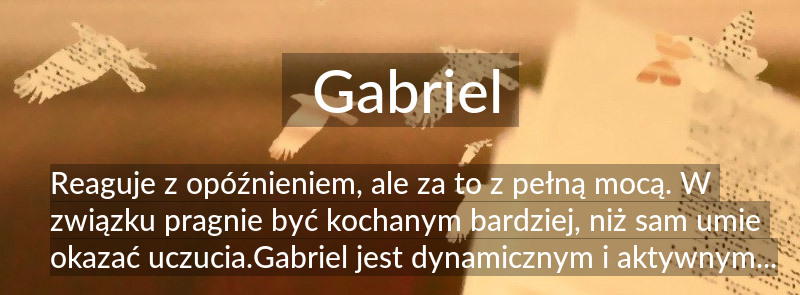 Znaczenie imienia Gabriel