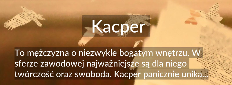 Znaczenie imienia Kacper
