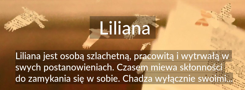 Znaczenie imienia Liliana