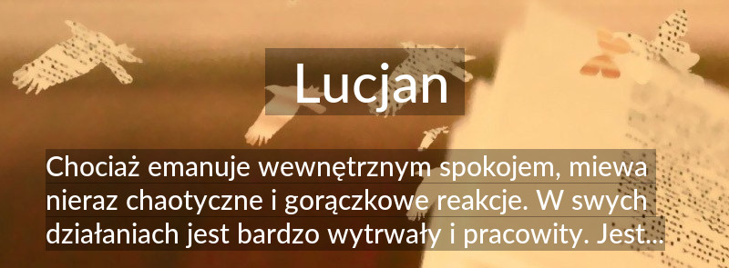 Znaczenie imienia Lucjan