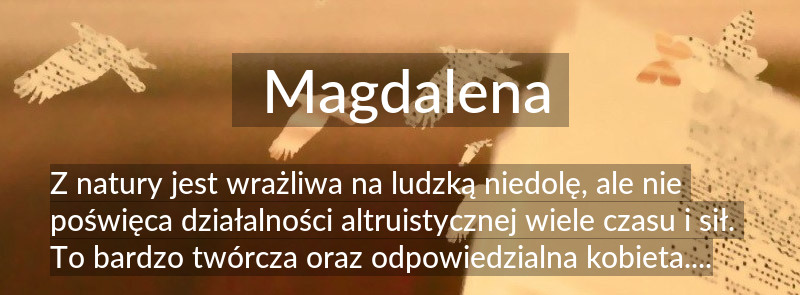 Znaczenie imienia Magdalena