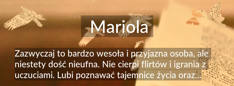 Znaczenie imienia Mariola