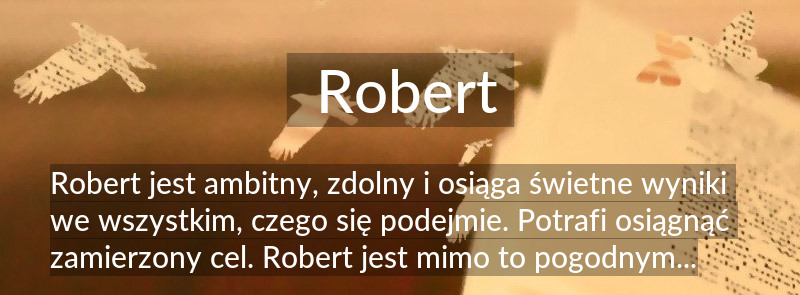 Znaczenie imienia Robert