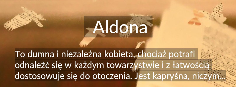 Znaczenie imienia Aldona