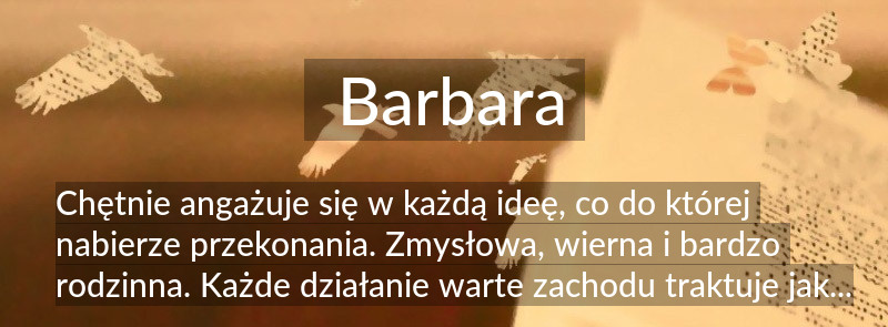 Znaczenie imienia Barbara