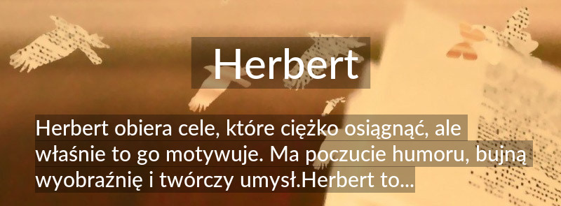 Znaczenie imienia Herbert