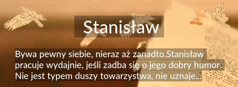 Znaczenie imienia Stanisław