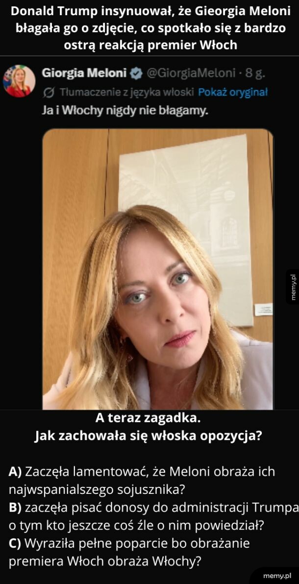 Kobieta z blond włosami mówi do kamery, w tle widoczna ściana.