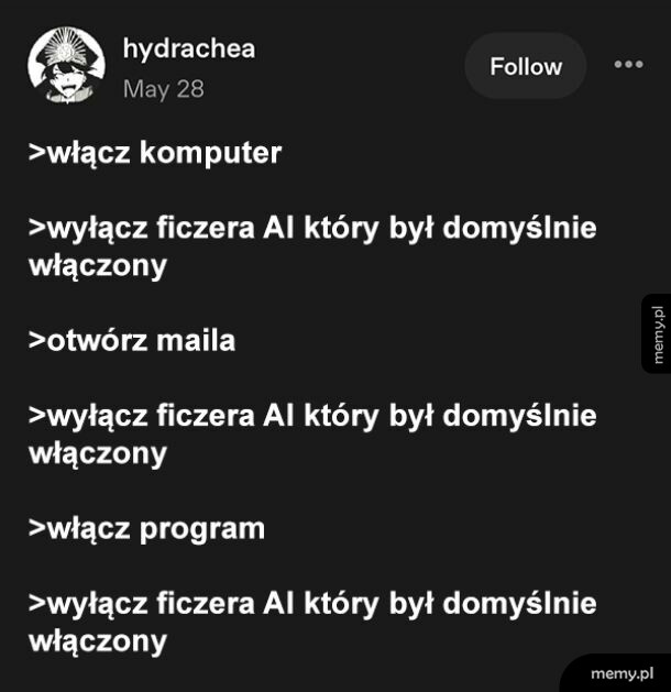 Tekst z instrukcjami dotyczącymi komputera i programów.