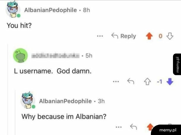 Rozmowa w komentarzach z odniesieniem do pochodzenia.