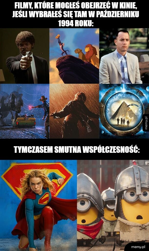 Kino w 1994 vs dzisiaj: złota era kontra smutna współczesność