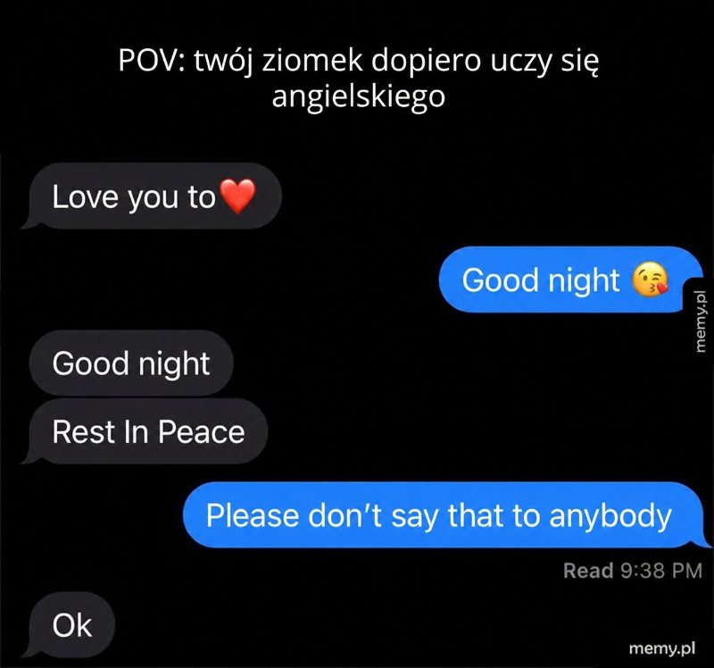 Kiedy kolega dopiero uczy się angielskiego
