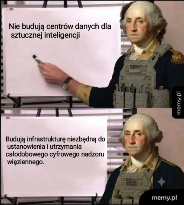 Mężczyzna w mundurze wojskowym pisze na tablicy.
