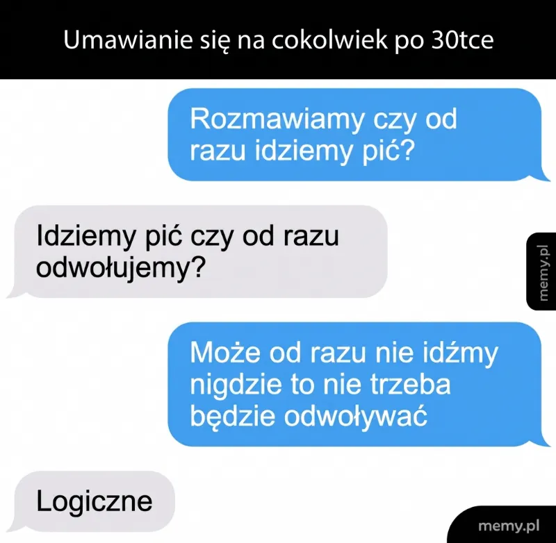 Dwie osoby umawiają się na spotkanie, rozmawiają o piciu.