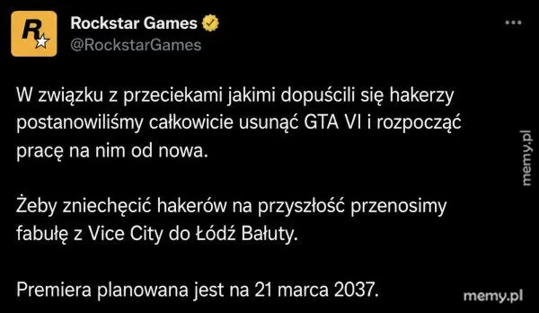 Tekst na tle logo Rockstar Games.