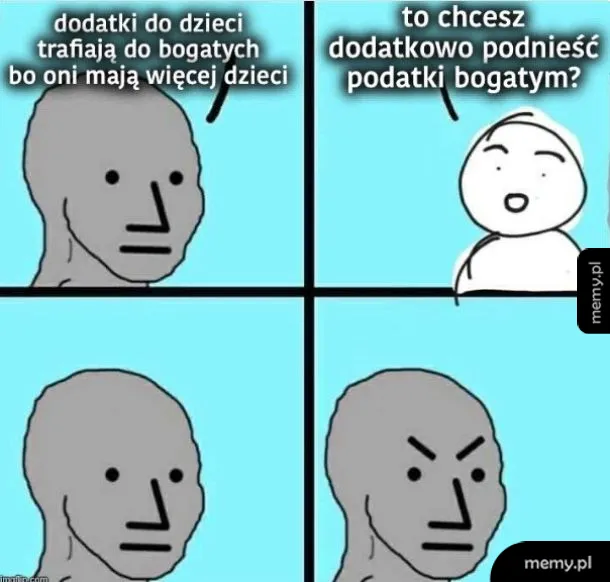 Człowiek z szarym ciałem i białą postacią w rozmowie o dodatkach do dzieci.