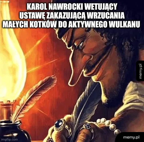 Rysunek postaci piszącej gęsim piórem przy świetle lampy naftowej