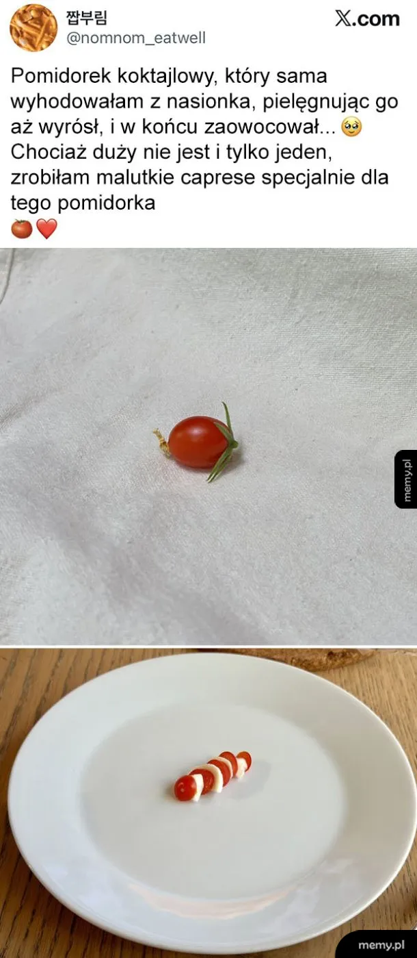 Na pewno docenił 🍅
