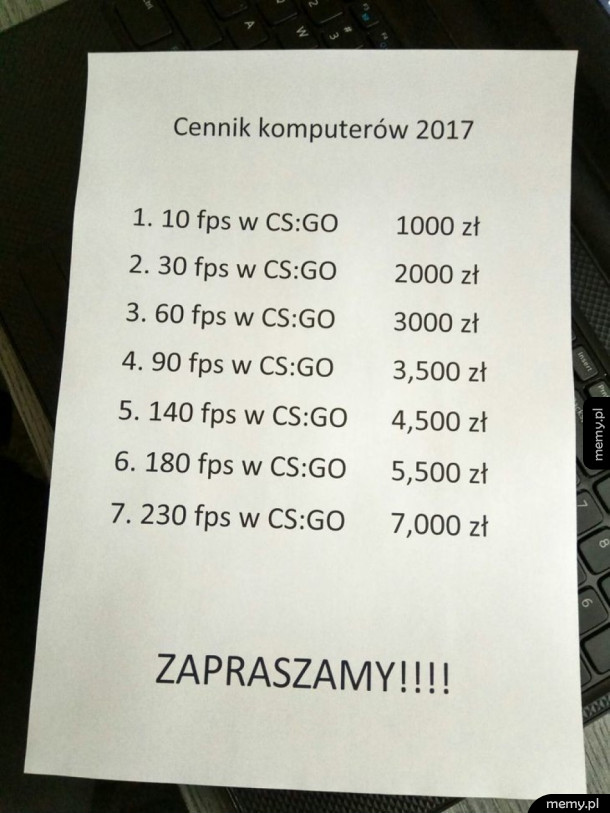 Cennik komputerów