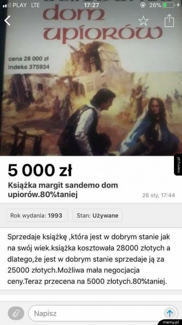 Prawdziwa okazja, nic tylko brać