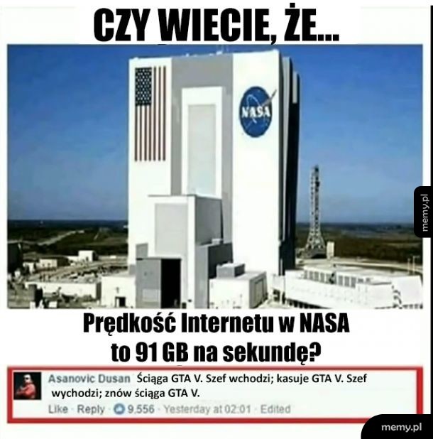 Każdy by chciał mieć taki szybki Internet