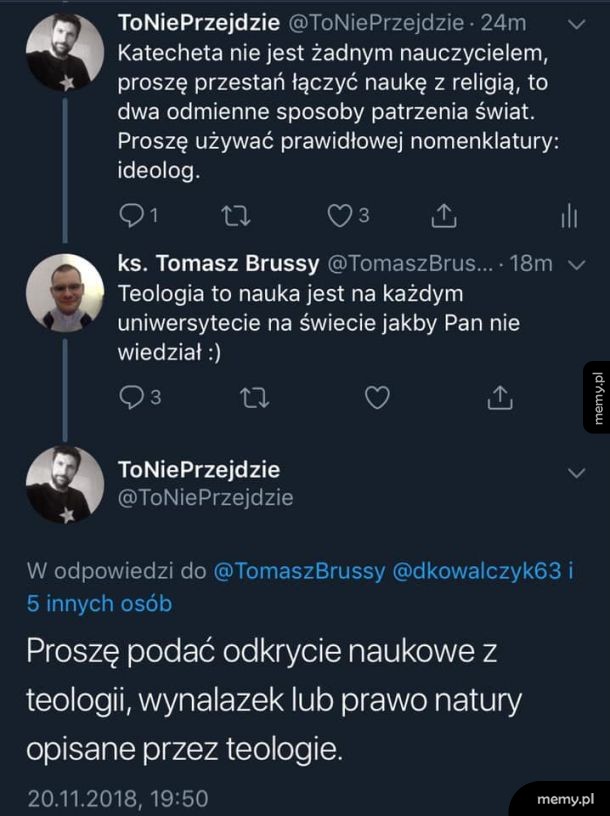 Mylenie nauki z religią!