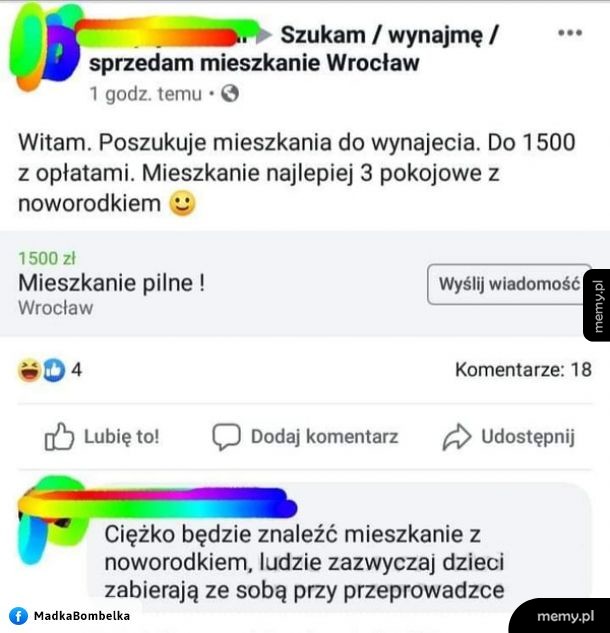 Mieszkanie z noworodkiem