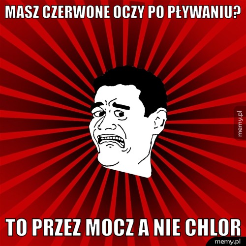 Masz czerwone oczy po pływaniu? to przez mocz a nie chlor