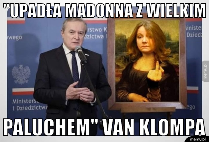 "upadła madonna z wielkim Paluchem" Van klompa
