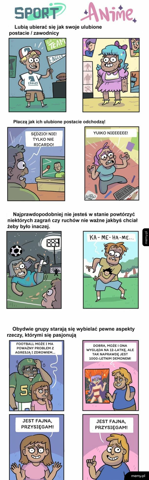 Fani sportu i mangi/anime dużo się nie różnią