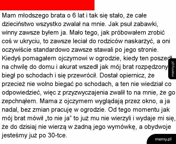 Braciszek się doigrał