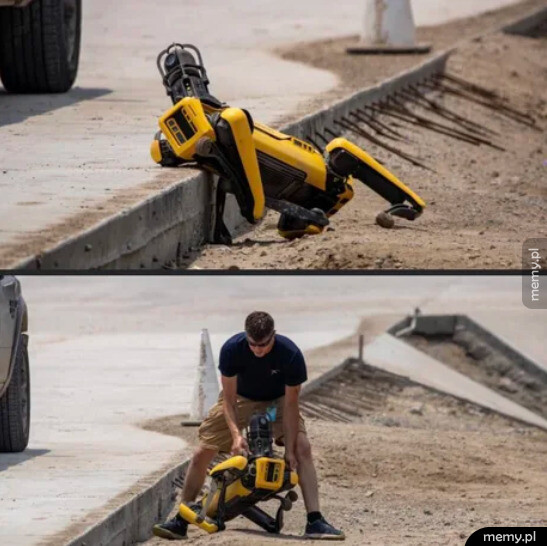 Robot Boston Dynamics przyłapany na drzemce w pracy