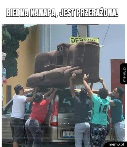 Przerażona kanapa