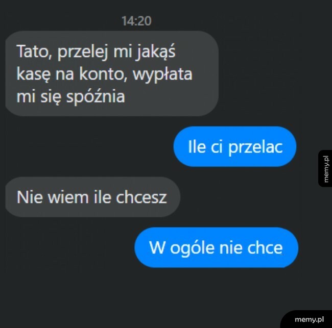 Przelew od ojca