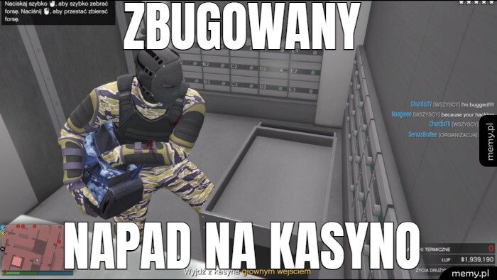 ZBUGOWANY  NAPAD NA KASYNO