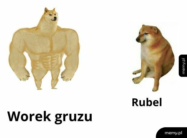 Rubel ma mniejszą wartość niż gruz