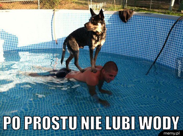 Nie lubi wody.