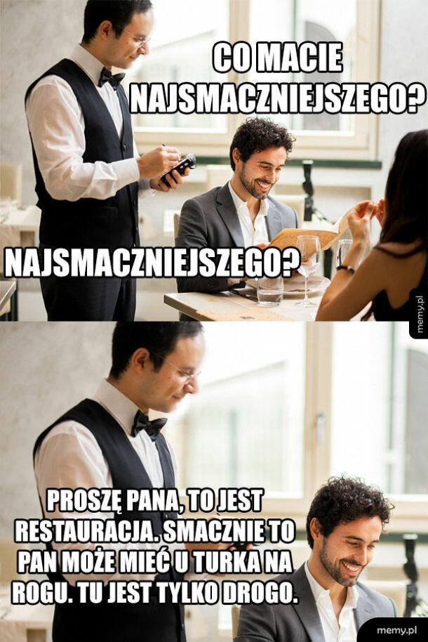 Kelner przyjmuje zamówienie od klienta w restauracji
